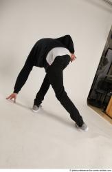 Man Adult Athletic White Moving poses Pants Dance